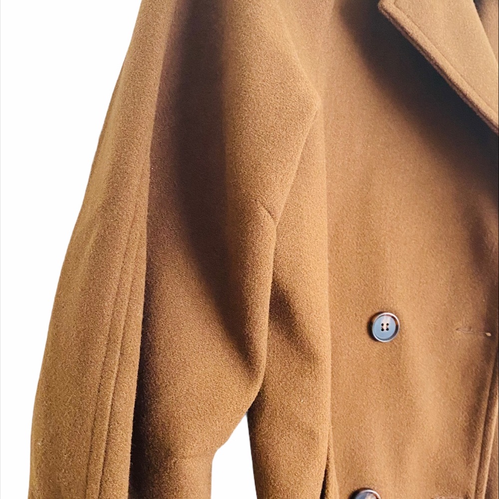 Double Button Raglan Sleeve Overcoat - Picture 6 of 14